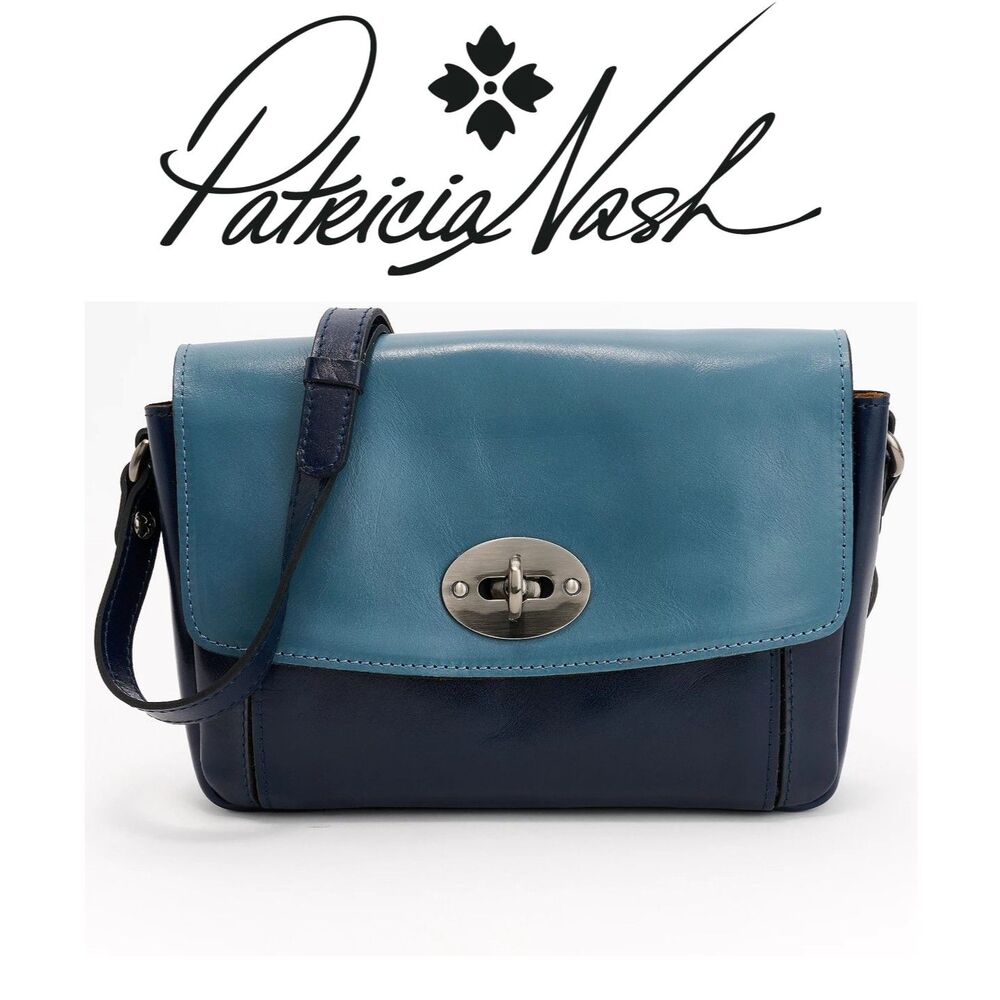 Patricia Nash Gradina Flap Leather Crossbody Mirage/Ocean